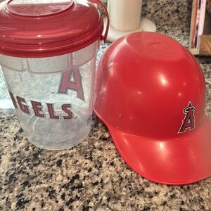 Angels Red Nacho Helmet and Popcorn Container